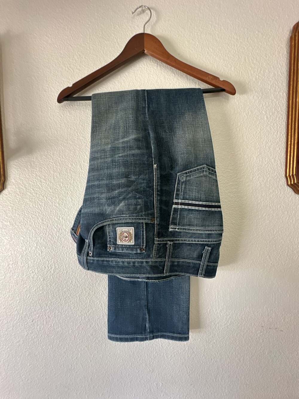 Cinch F9085 Distressed Dark Wash Mens Denim Jeans 31x34 Starched